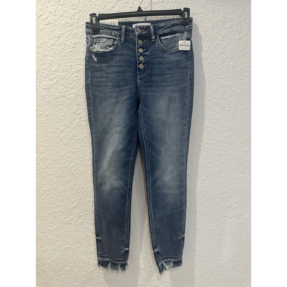 NWT Flying Monkey High Rise Ankle Skinny Button Fly Jeans Women's Size 27